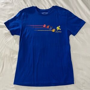 Loot Crate Pac-Man Retro Blue T-Shirt Mens L Pac Man Video Game Ghosts Chasing